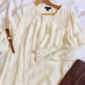 J Crew beautiful buttoned blouse. Never been worn!